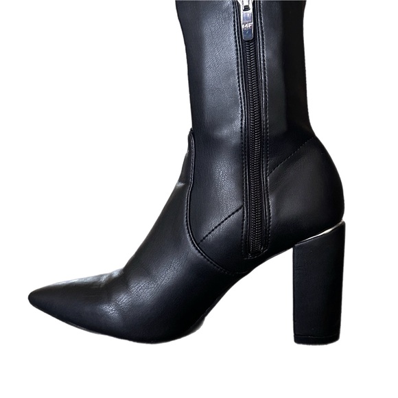 Marc Fisher Vany Over The Knee Pointed Toe Block Heel Black Size 6 - Picture 7 of 13